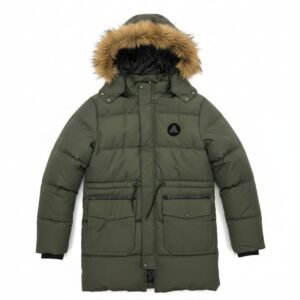 جاكيت رجالى زيتى طويل شتوى